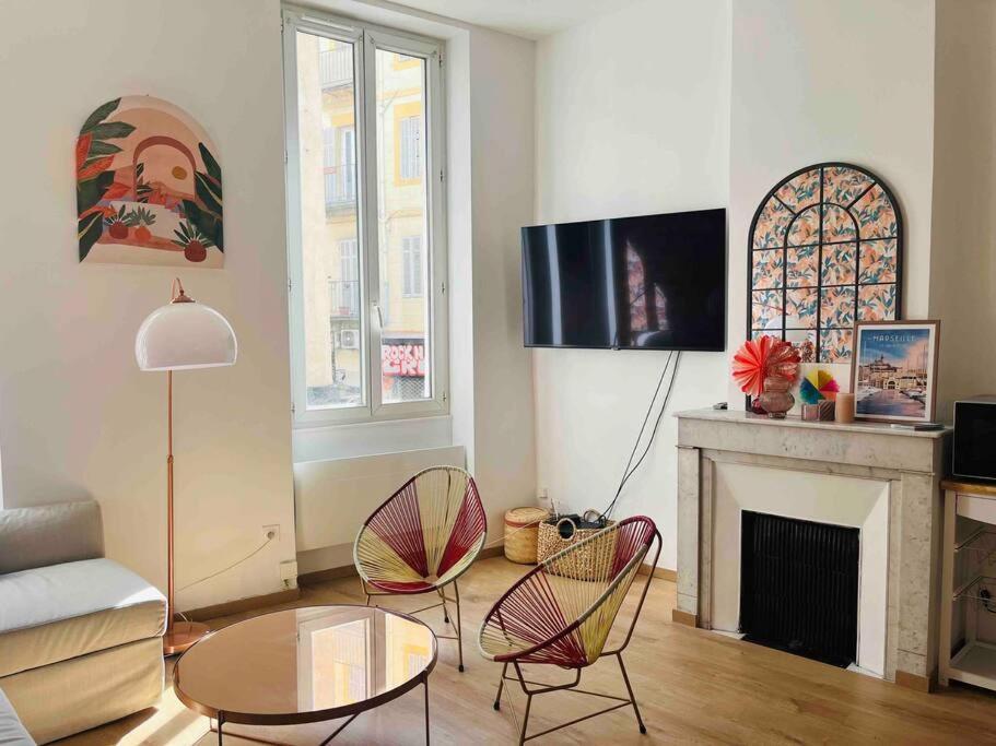 Pleasant 3-Bedroom Flat In The Center Of Marseille Bagian luar foto